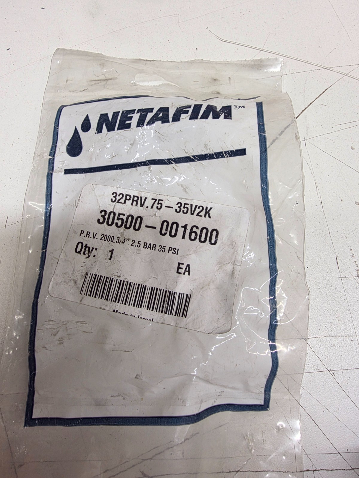 Netafim 30500-001600 3/4″ FPT x MPT 35 PSI Flow Pressure Regulator Black New