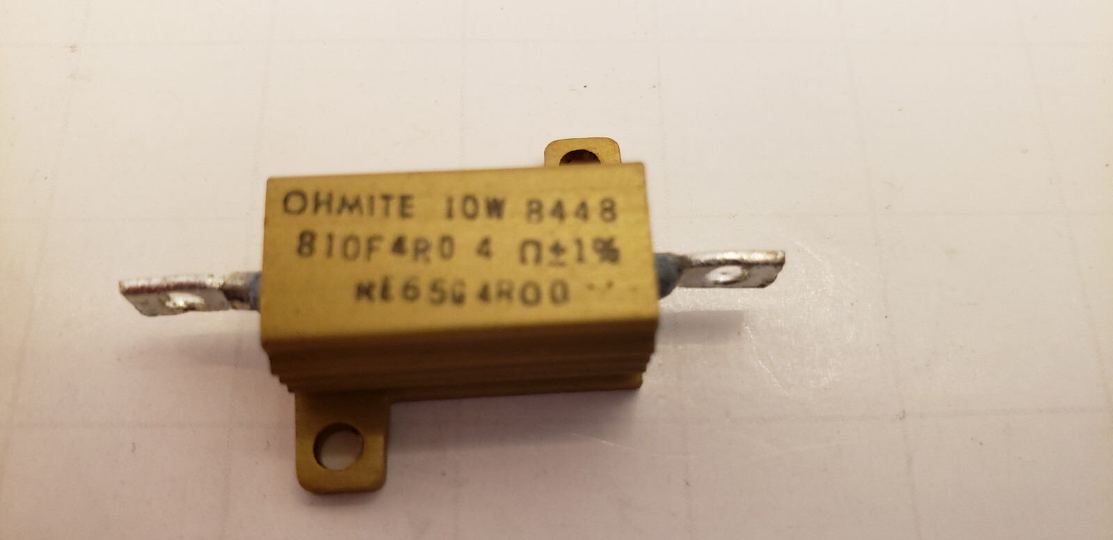 OHMITE 810F4R0 RESISTOR, WIREWOUND 40HM 10W CHASSIS MOUNT, NIB