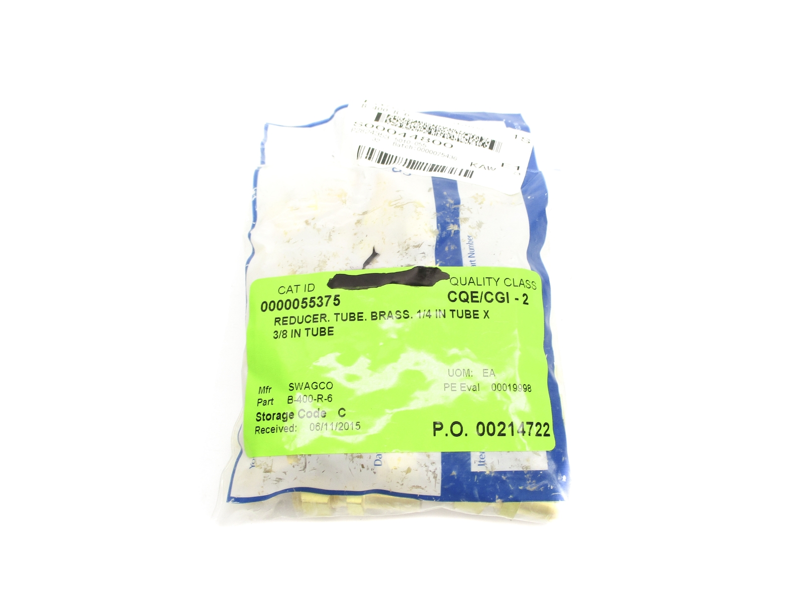 SWAGELOK B-400-R-6 (PKG OF 32) NSMP