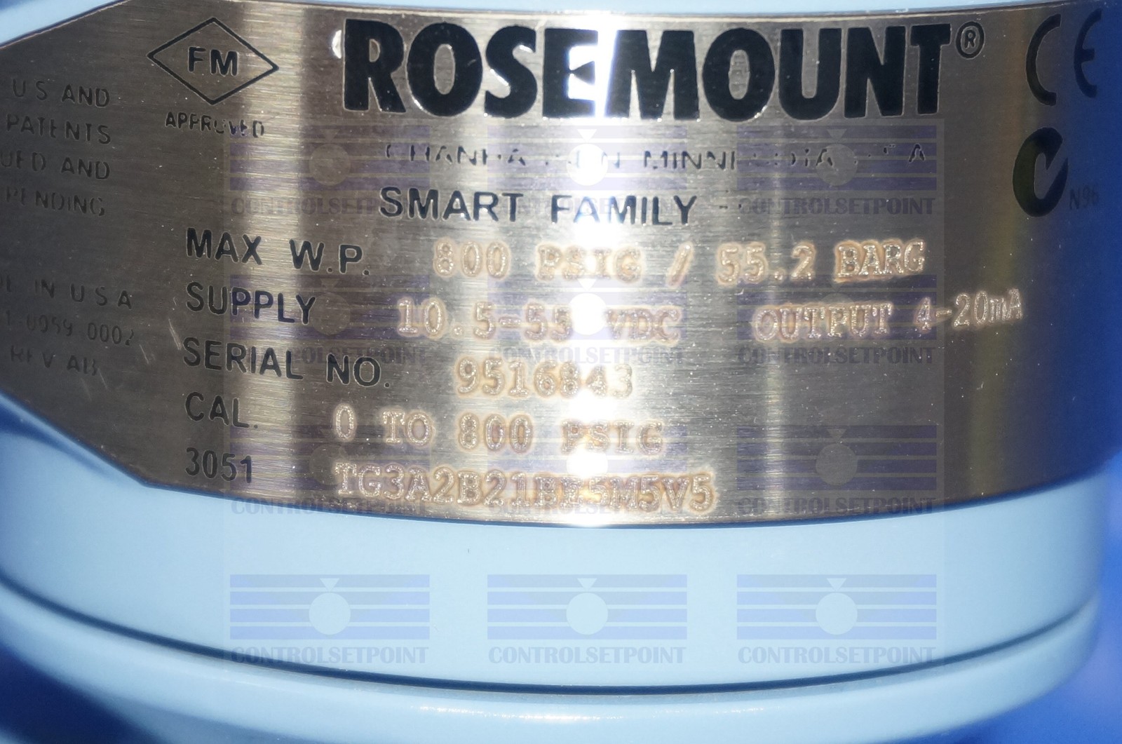 EMERSON ROSEMOUNT 3051TG3A2B21BE5 PRESS TRANS 3051 TG3A2 ID16843