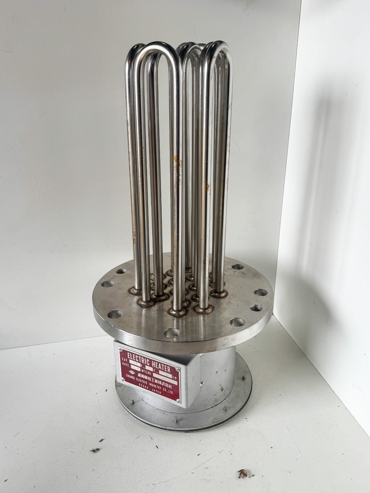 SHINKO 3PH 440V 20Kw Flanged Electric Immersion Heater 12AM0303 M1 150A SUS F304