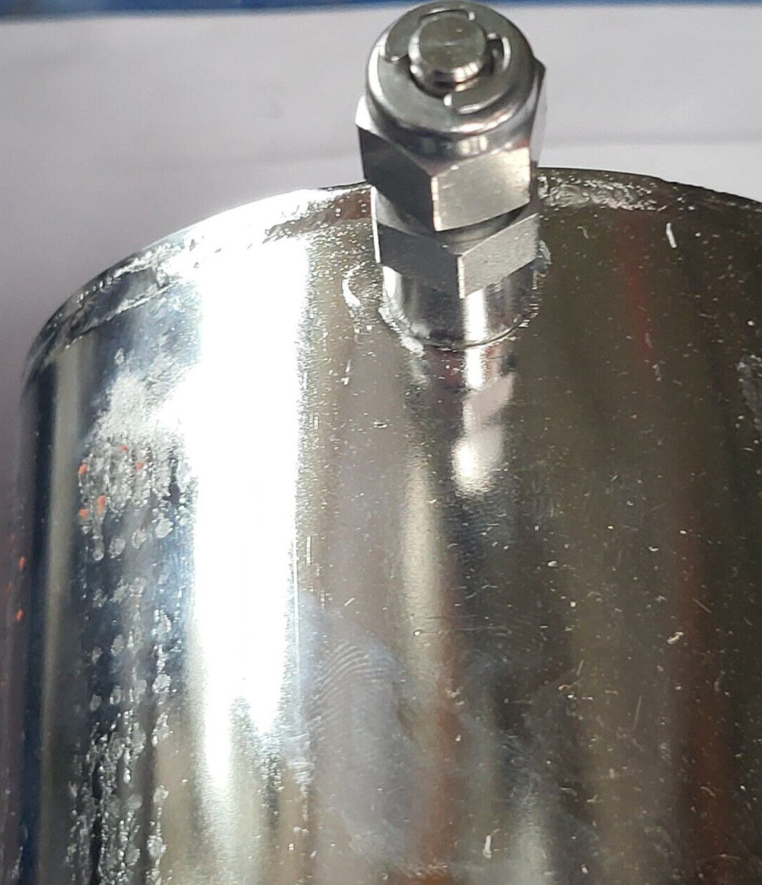 1.5L 5 PORT STEEL TANK / RESERVOIR L: 235mm DIA: 102mm OH: 120mm 1/4″