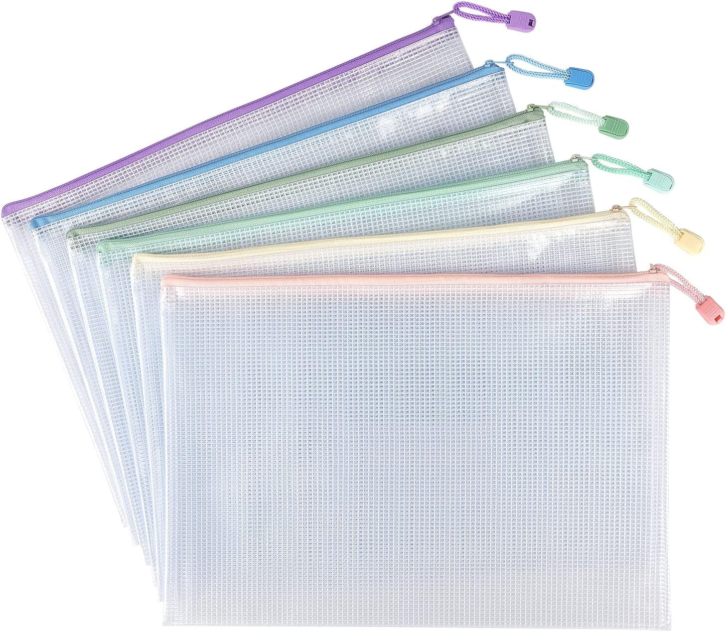 Tamaki 6 Pack Mesh Zipper Pouch Bags Waterproof Durable 6