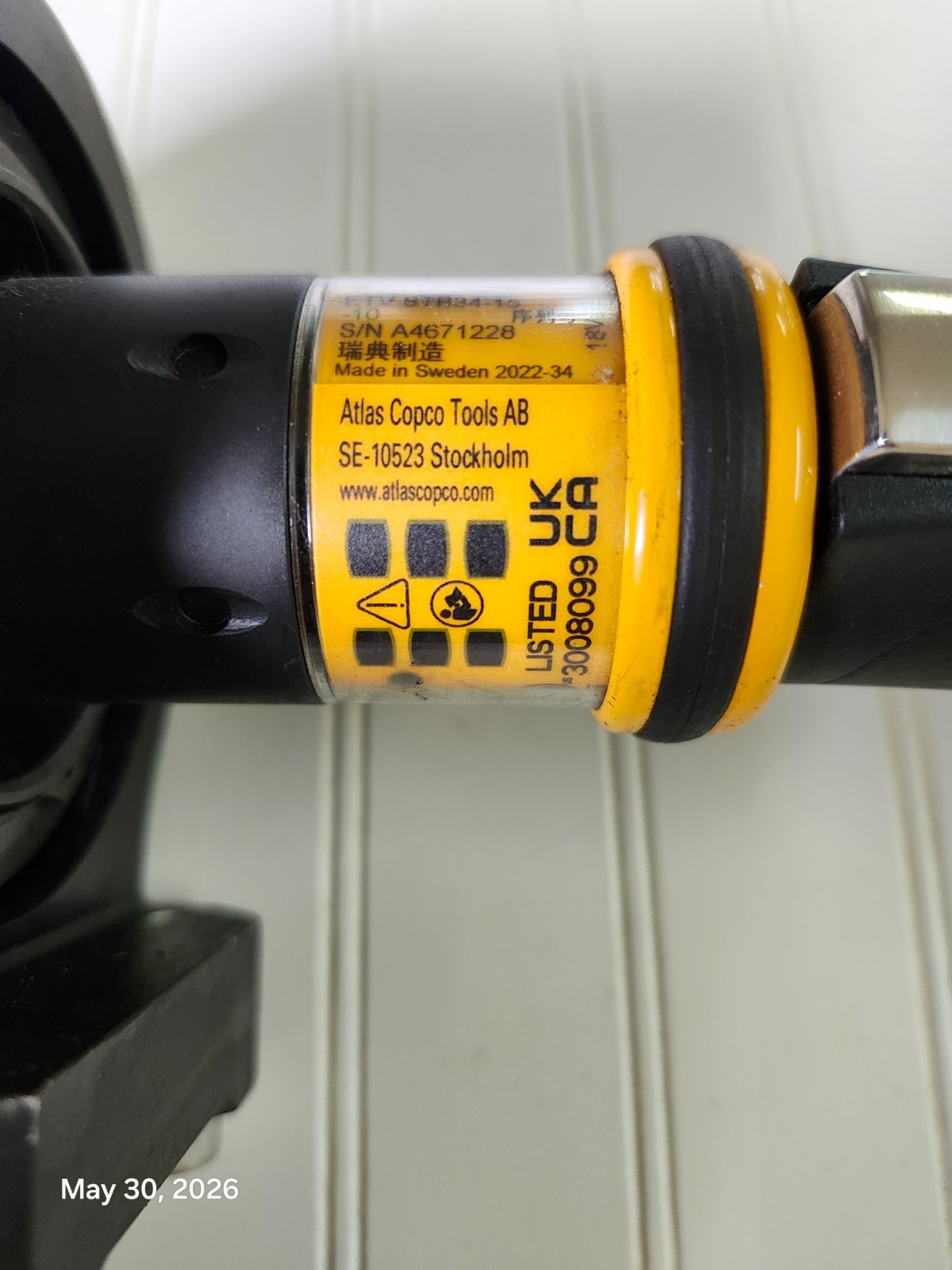 ATLAS COPCO ETV STB 34-15-10-B | 18V Transducerized Angle Cordless Nutrunner