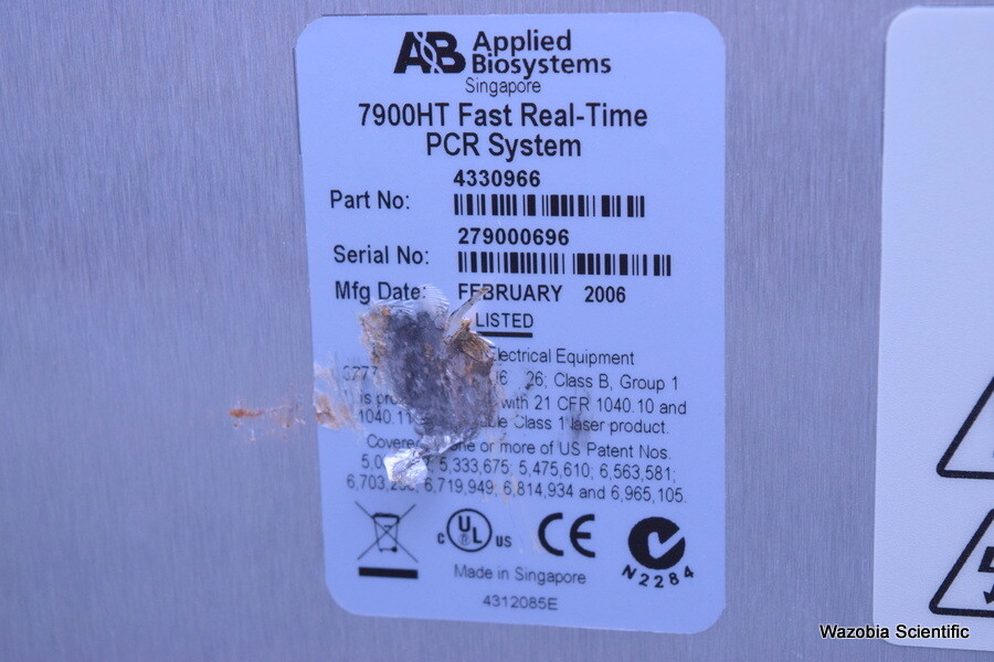 APPLIED BIOSYSTEMS 7900HT FAST REAL-TIME PCR SYSTEM WITH 384 WELL BLOCK