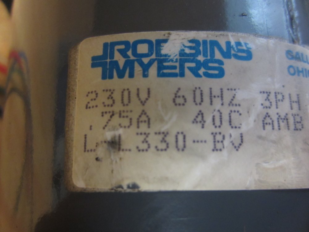Robbins Myers L-L330-BV Motor LL330BV Tested