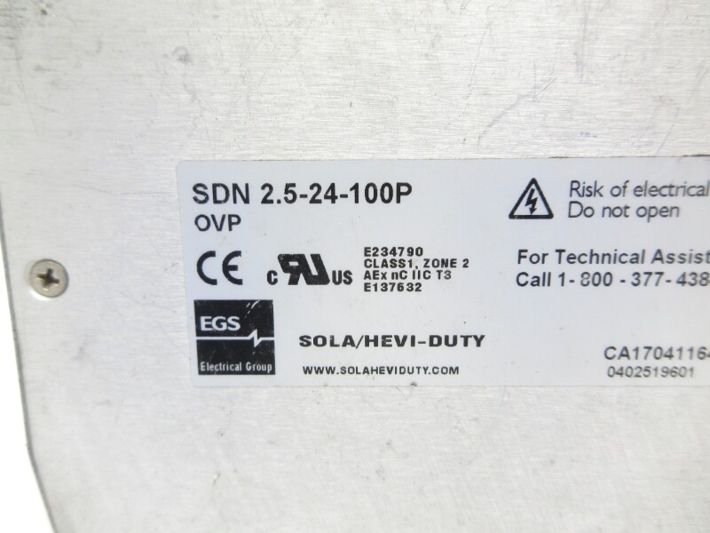SOLA SDN2.5-24-100P 115/230VAC 1.3-0.7A UNMP