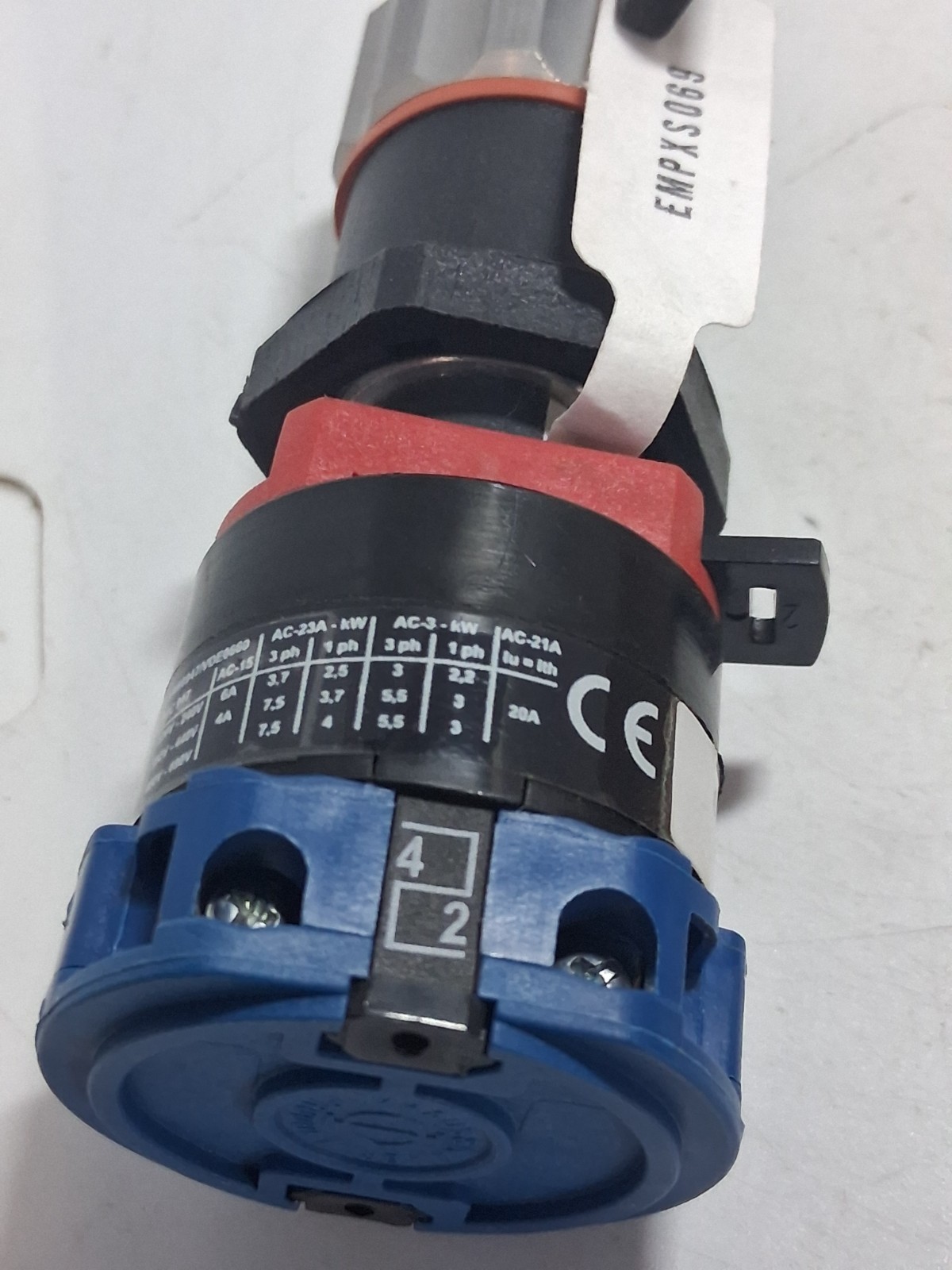 EATON EMPXS069 ROTARY SWITCH OPERATOR 3 POSITION 1NO/1NC BLOCK NIB