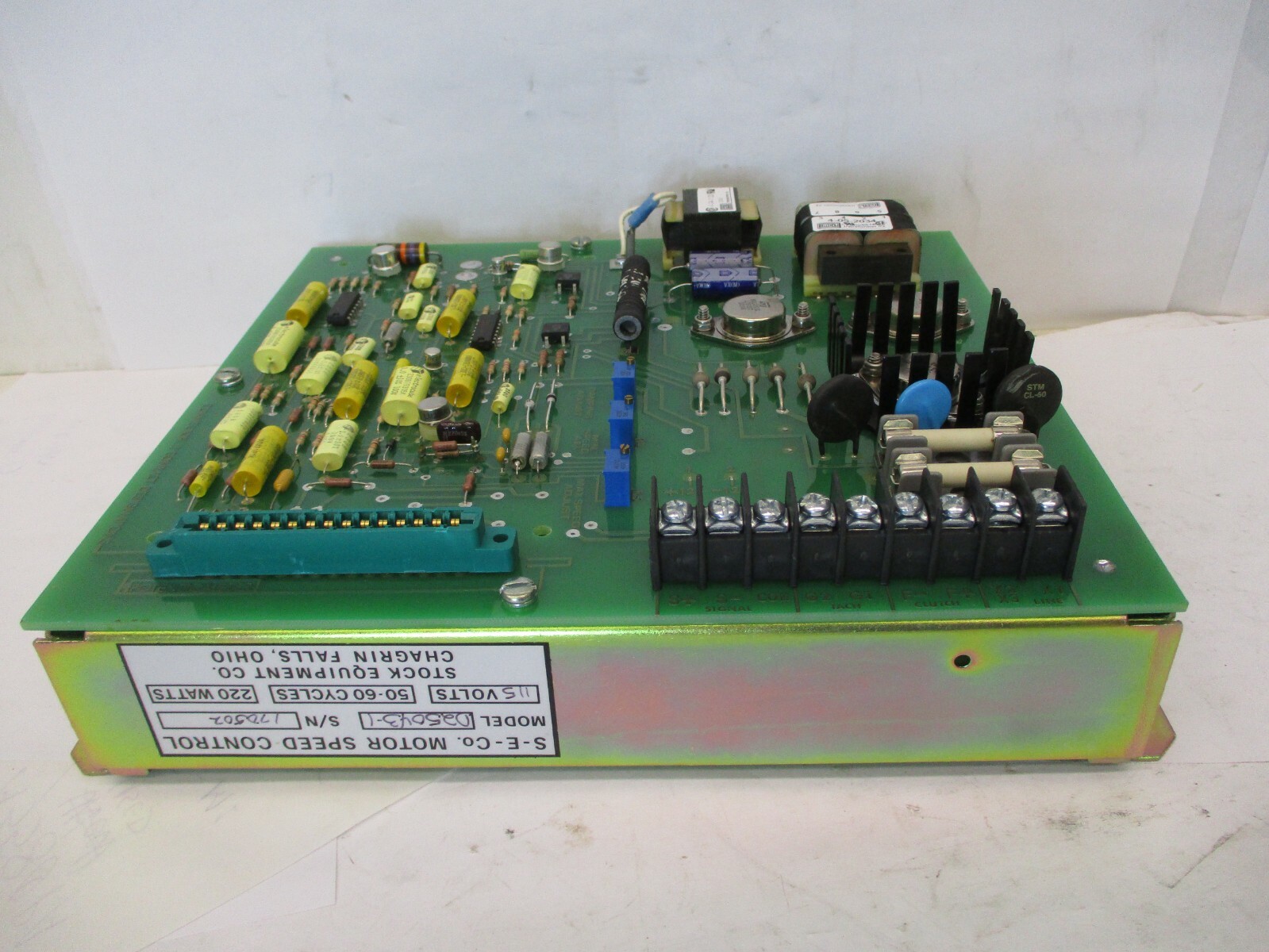 S-E-CO. D25043-1 Motor Speed Control 115V 50-60 Cyc. 220W A3710IPL