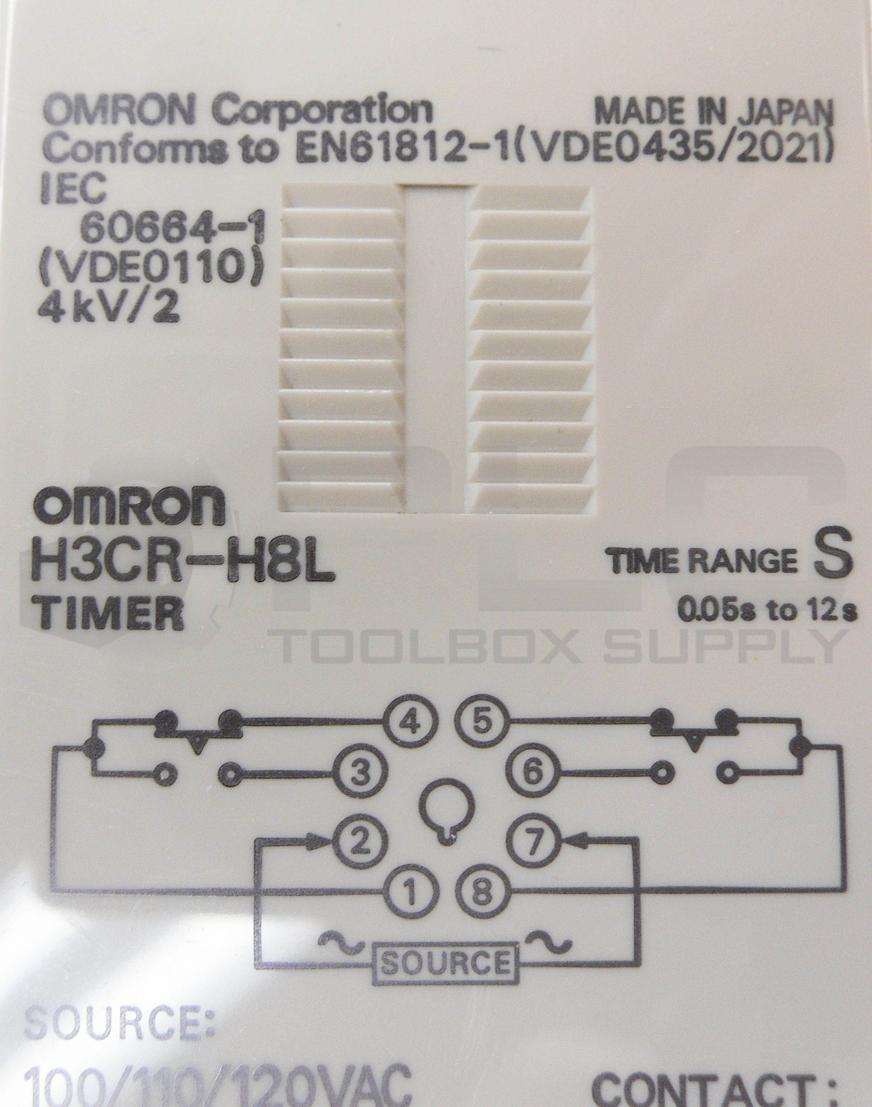NEW OMRON H3CR-H8L TIMER 0.05S-12S 5A 250VAC 30VDC 50/60HZ H3CR