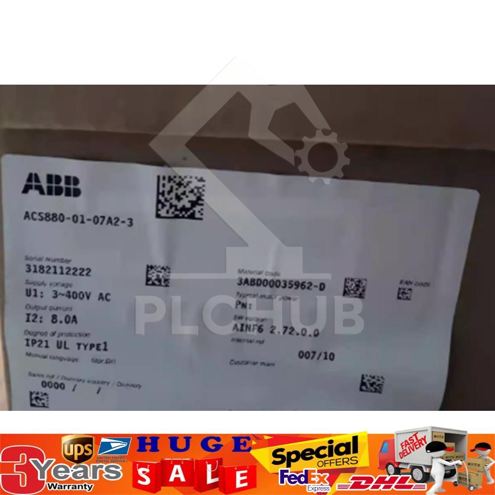 New In Box ABB ACS880-01-07A2-3