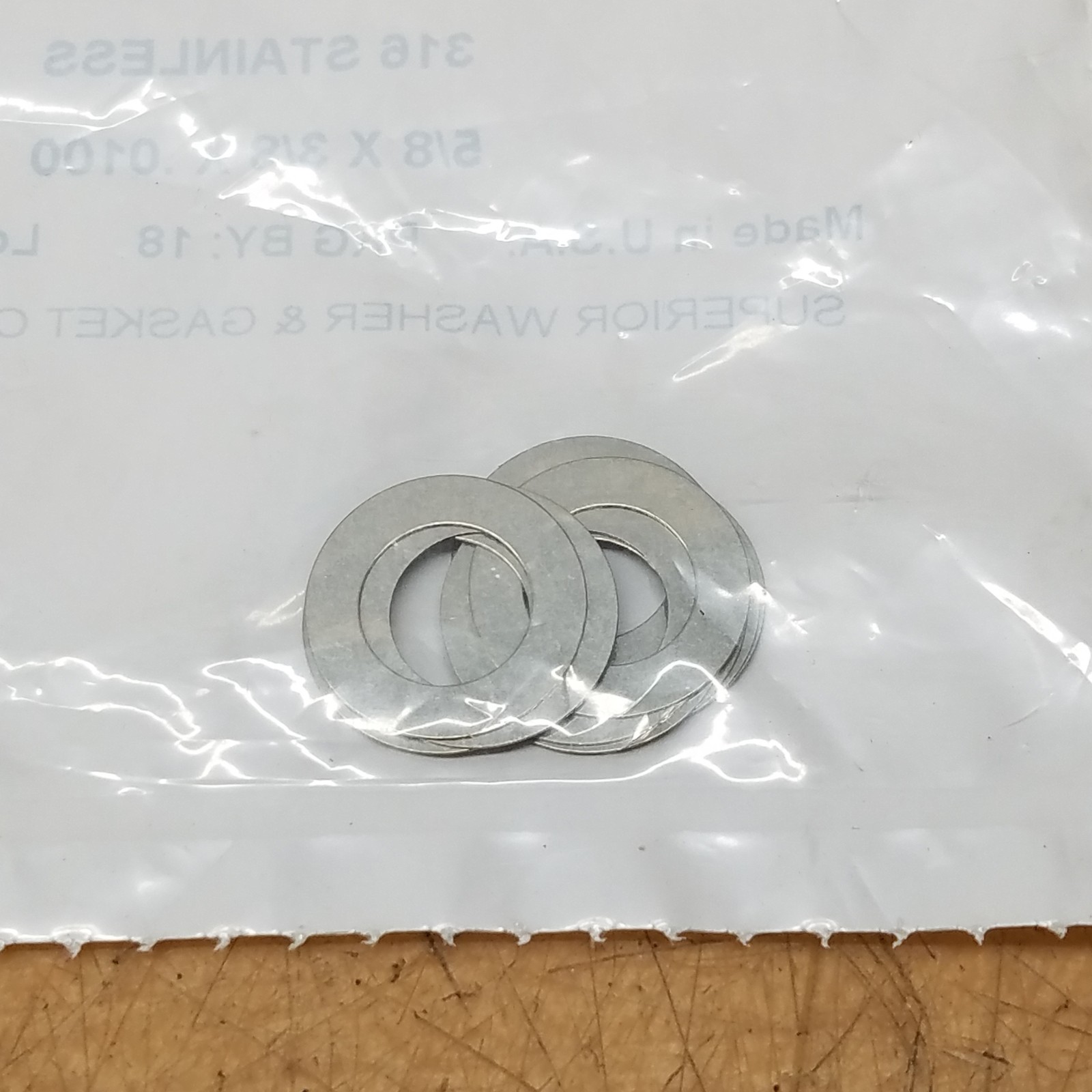 Superior Washers & Gasket Corp. 380MC145 Shim, 5/8″ x 3/8″, Pack of 10 – NEW