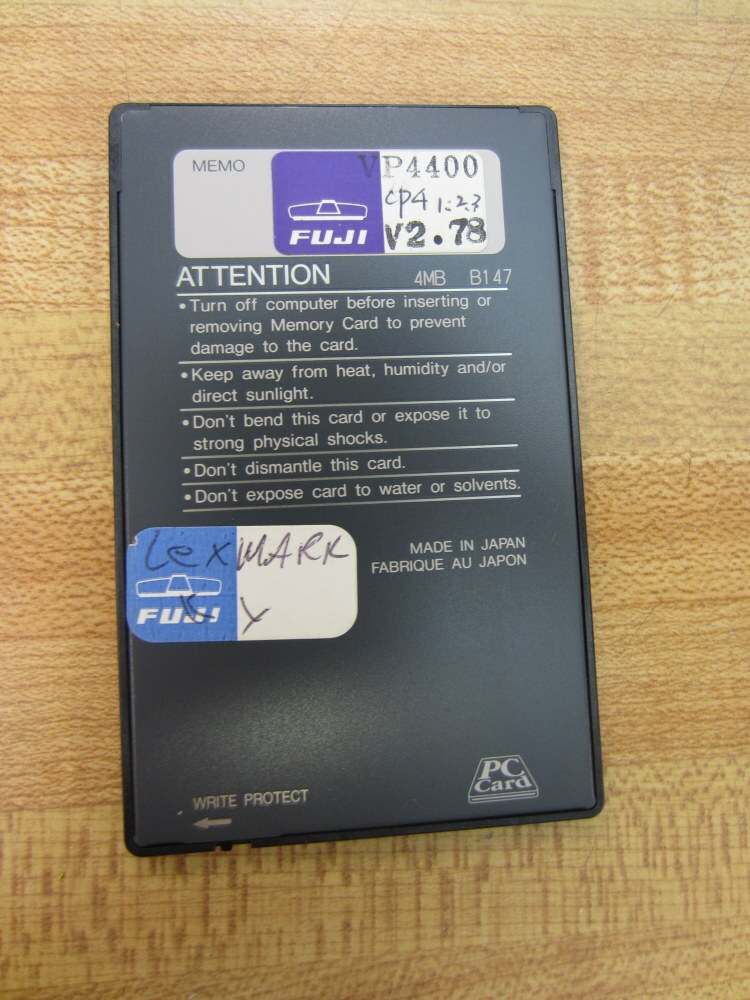 Fuji P4400 Memory Card