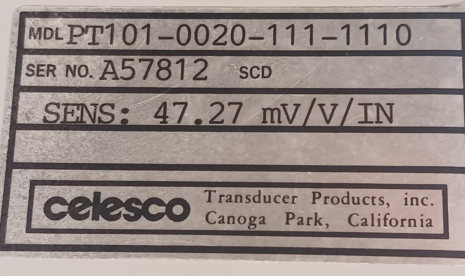 ISCO High Pressure Pump w/ Celesco Transducer Products PT101-0020-111-1110