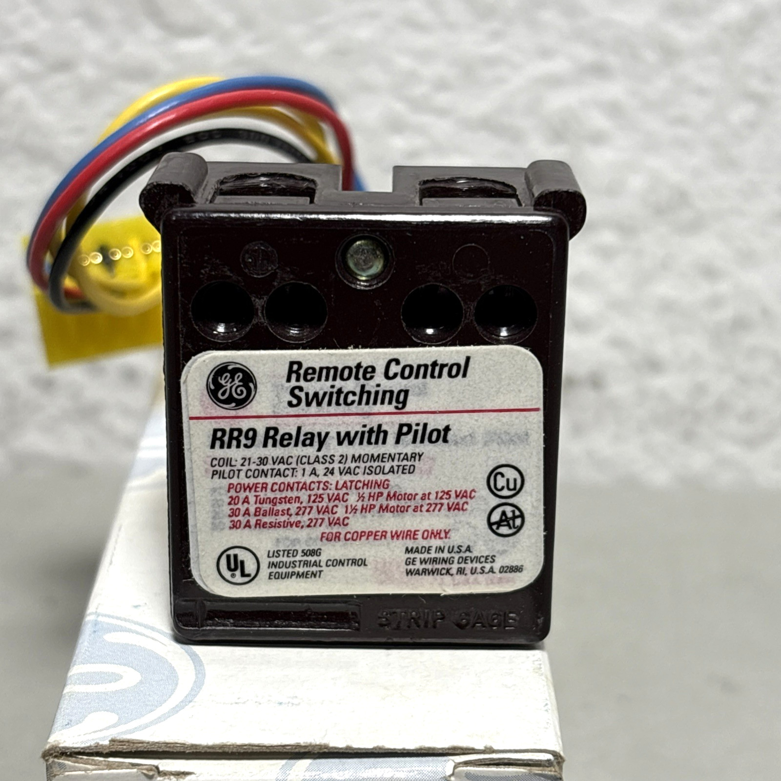 GE General Electric RR9 Relay with Pilot Remote Control Switch – NEW IN BOX