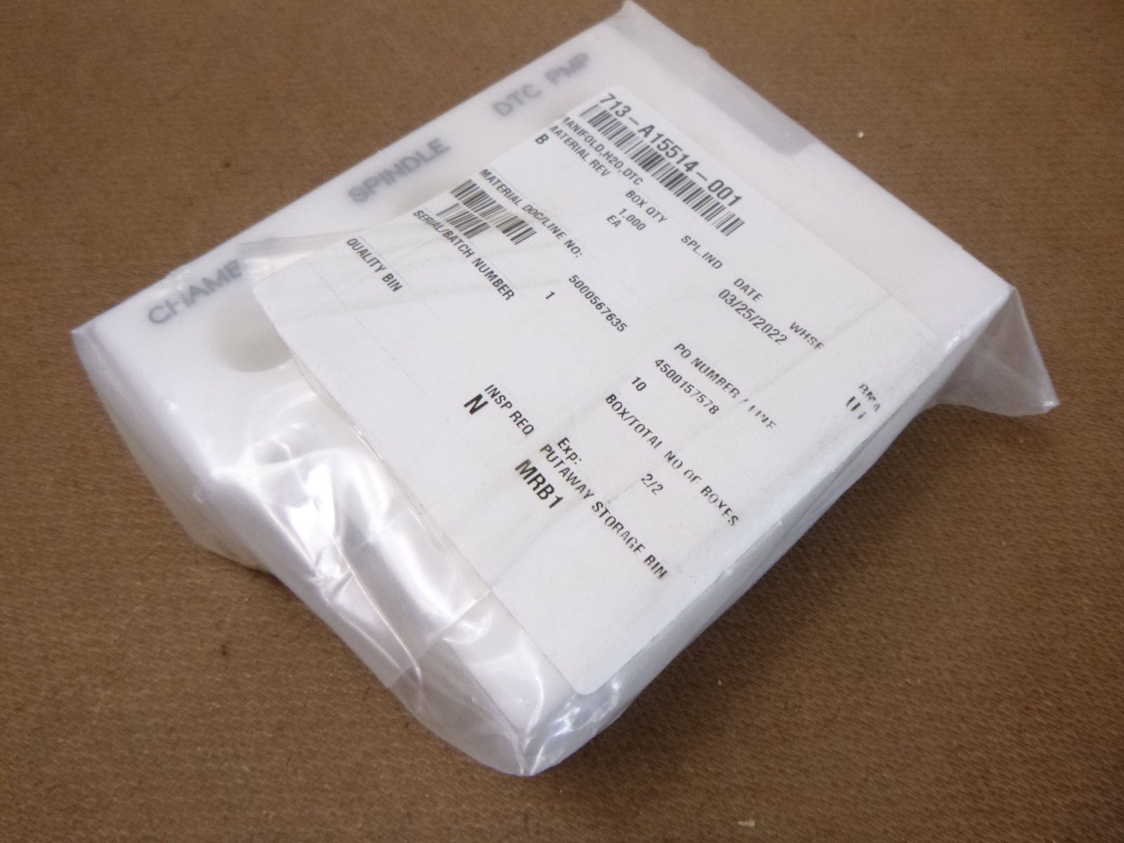C&P Plastics 713-A15514-001 MANIFOLD, H2O, DTC REV B C&P PLASTI