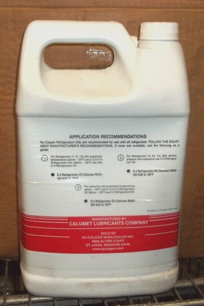 NU-CALGON 4304-07 430441 C-4 REFRIGERATION OIL 1 GALLON LUBRICANT (876)