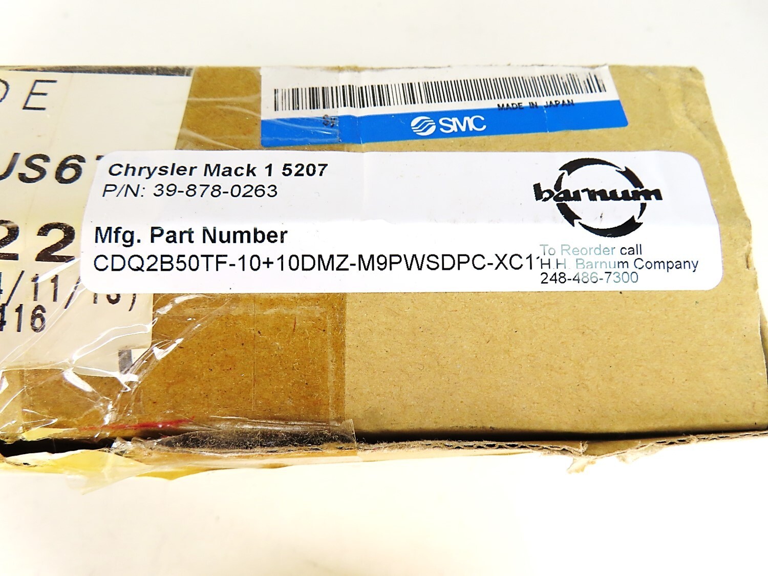 SMC CDQ2B50TF-10+10 DMZ-M9PWSDPC-XC11 CQ2-Z Compact Cylinder NEW IN BOX