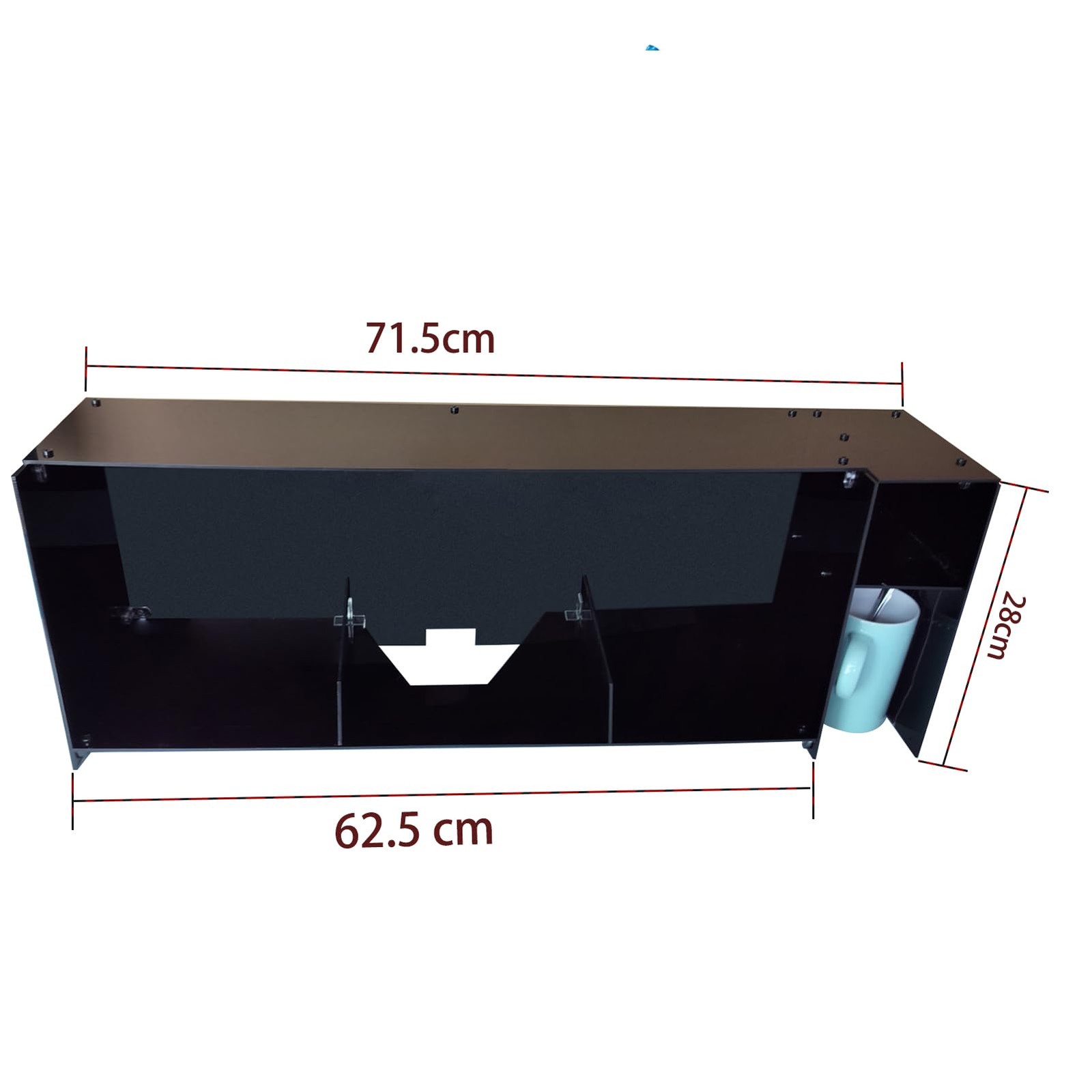 DPYSG_TO Desktop organizer shelf over monitor-Desktop 11 inches high, Black