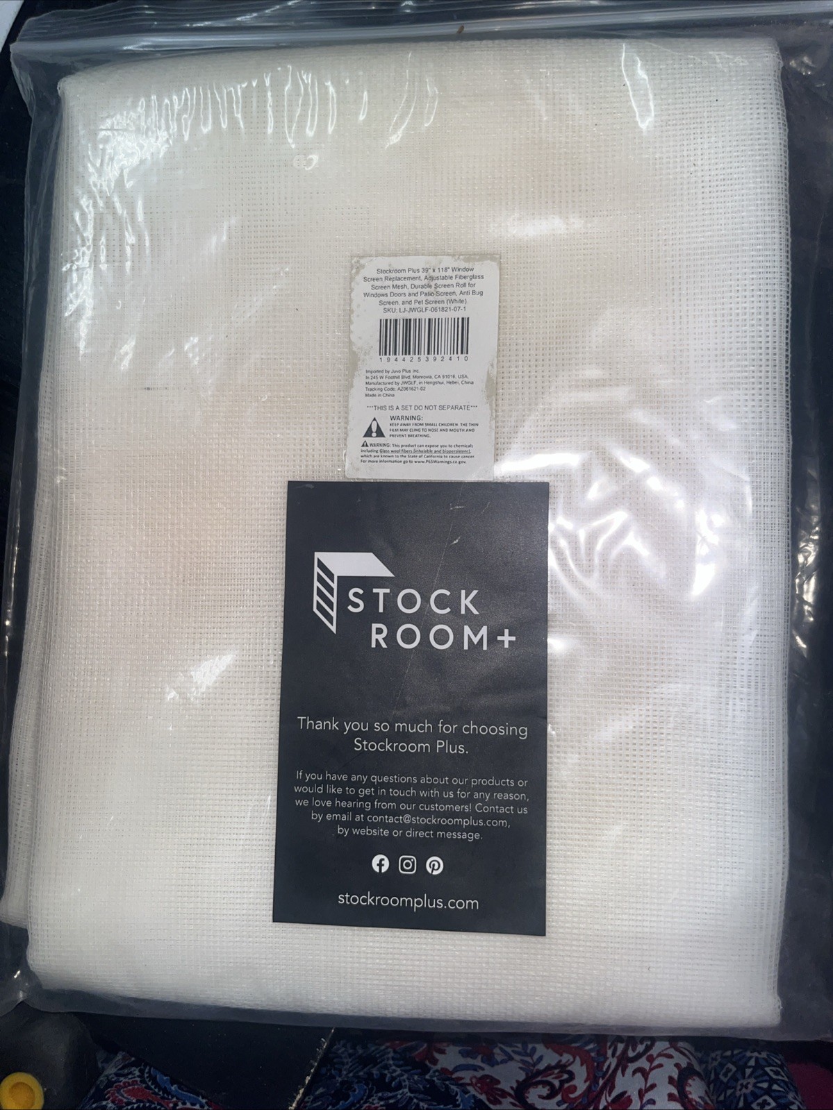 Stockroom Plus Replacement Adjustable Fiberglass Window Screen Mesh Off White