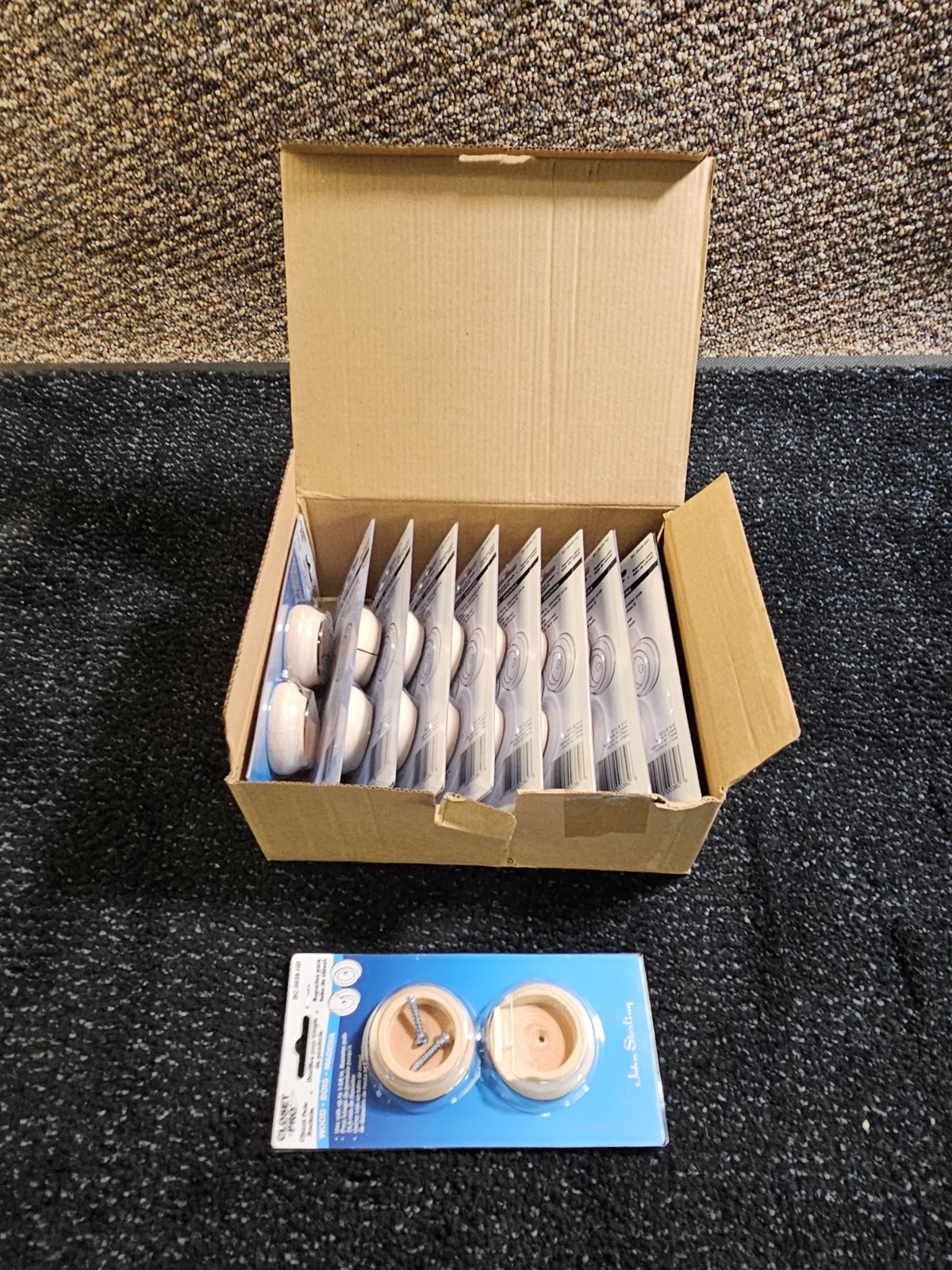 (QTY 10 PAIRS) John Sterling BC-0038-HD 1-3/8″ L X 1-3/8″ D Oak Wood Rod Socket