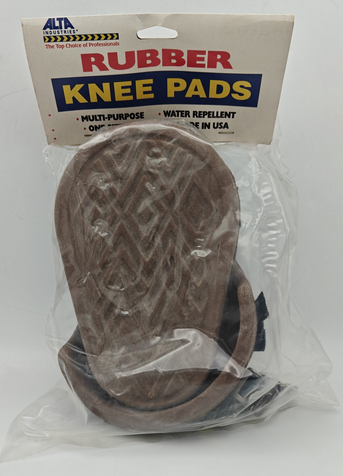 Brand New Old Stock Alta Industries Rubber Flat Knee Pads W/ Buckles Made in USA