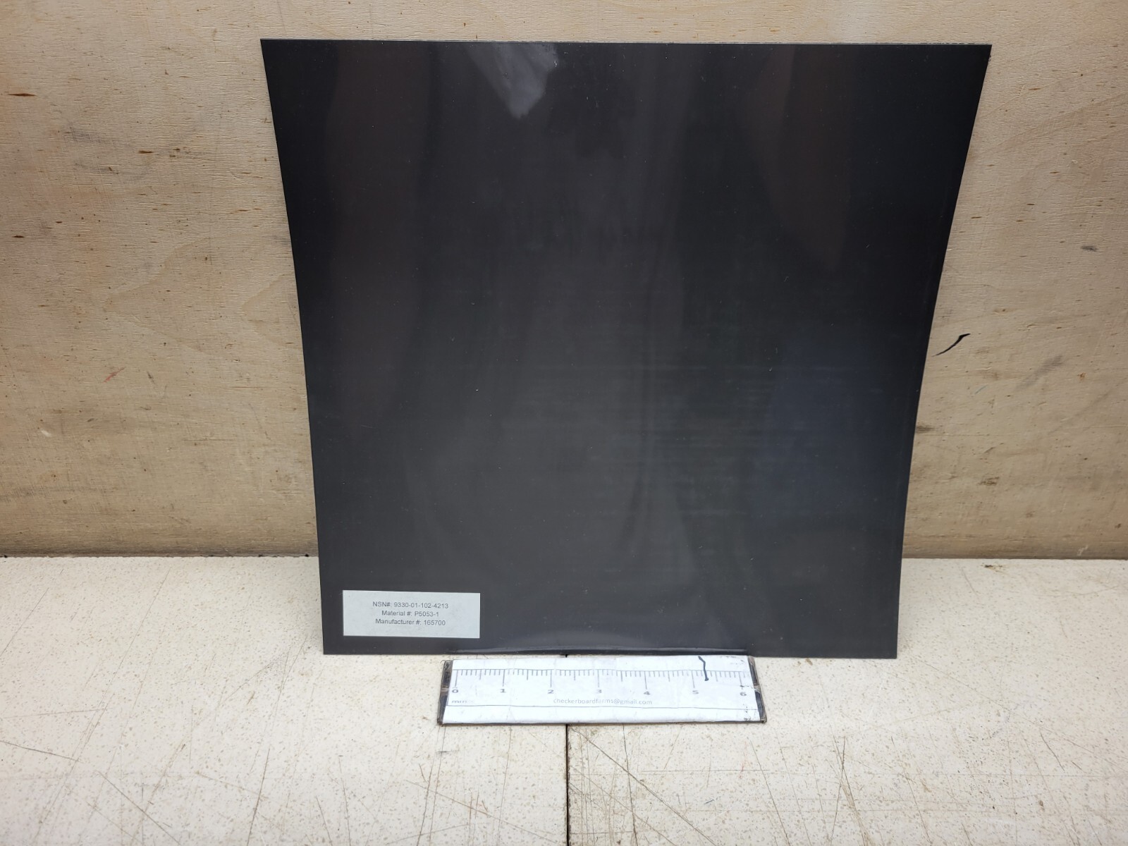 NOS Opaque Plastic Sheet P5053-1 12″ x 12″ 118 Hardness .031″ Thick 933001102421