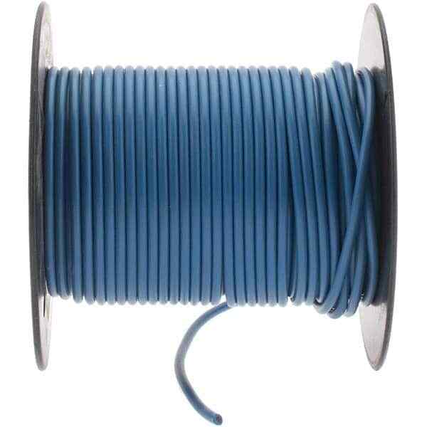 EastPenn -23414 18 AWG, 100′ OAL, Hook Up Wire Blue Vinyl Jacket