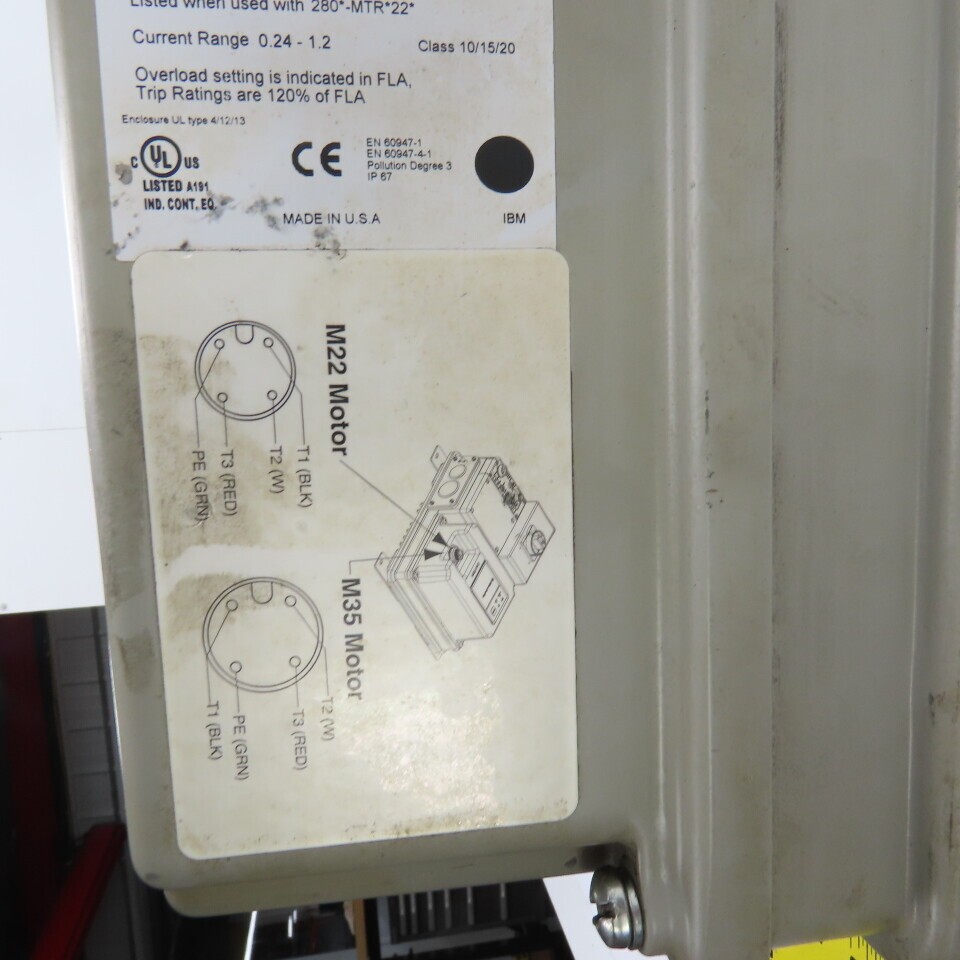 Allen Bradley 280D-F12Z-10A-RR-3 280D-FN-10-R ArmorStart Base & Control 0.75HP
