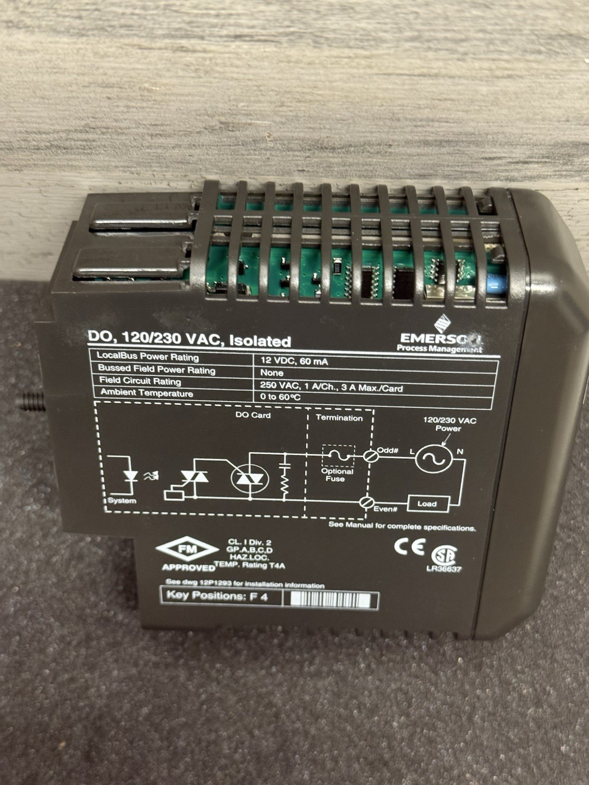 EMERSON DELTAV KJ3001X1-BH1 — 12P0558X152 Rev K 120/230VAC #4