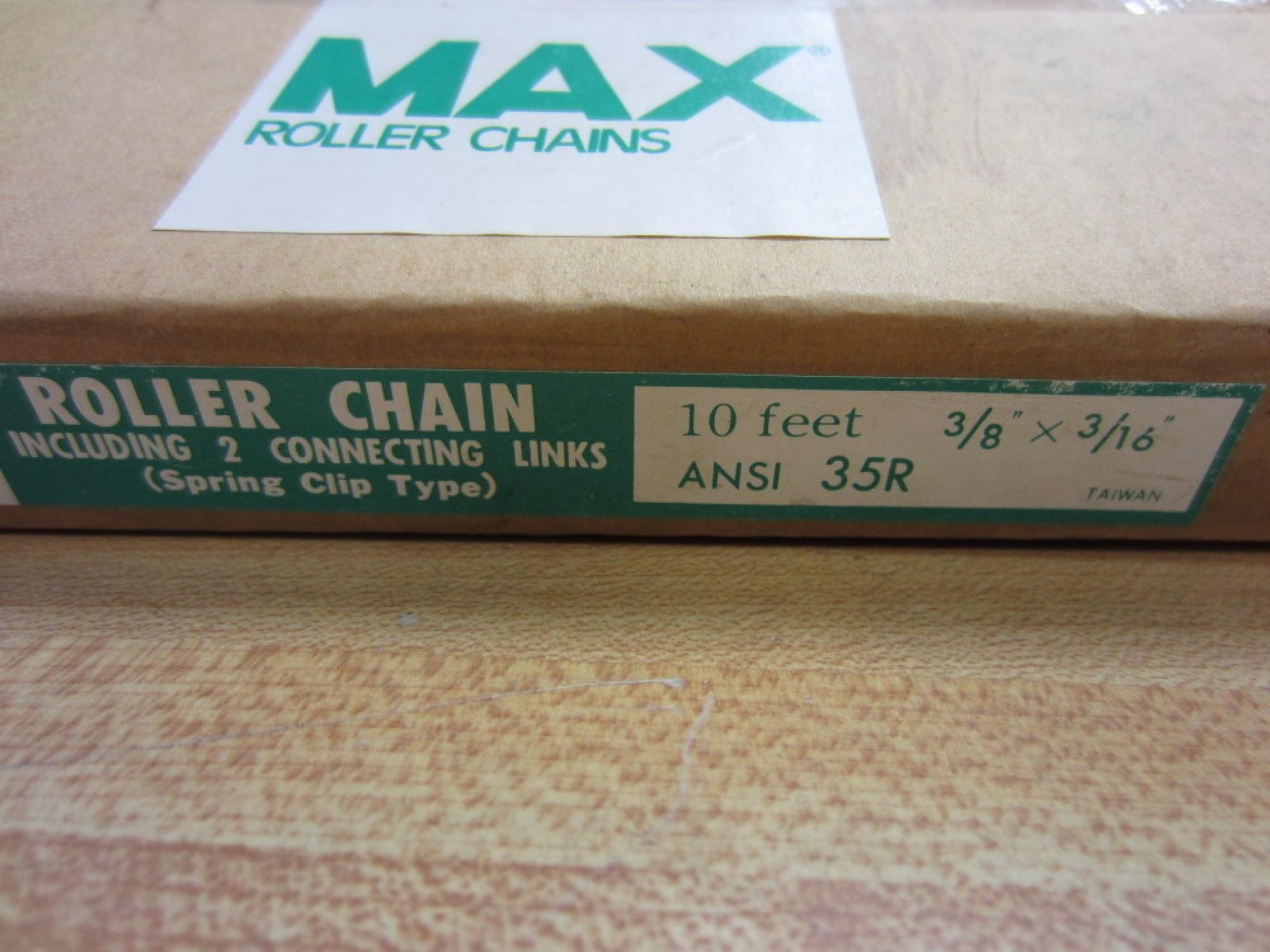 Max ANSI 35R Roller Chain – 10 Feet 3/8″ x 3/16″