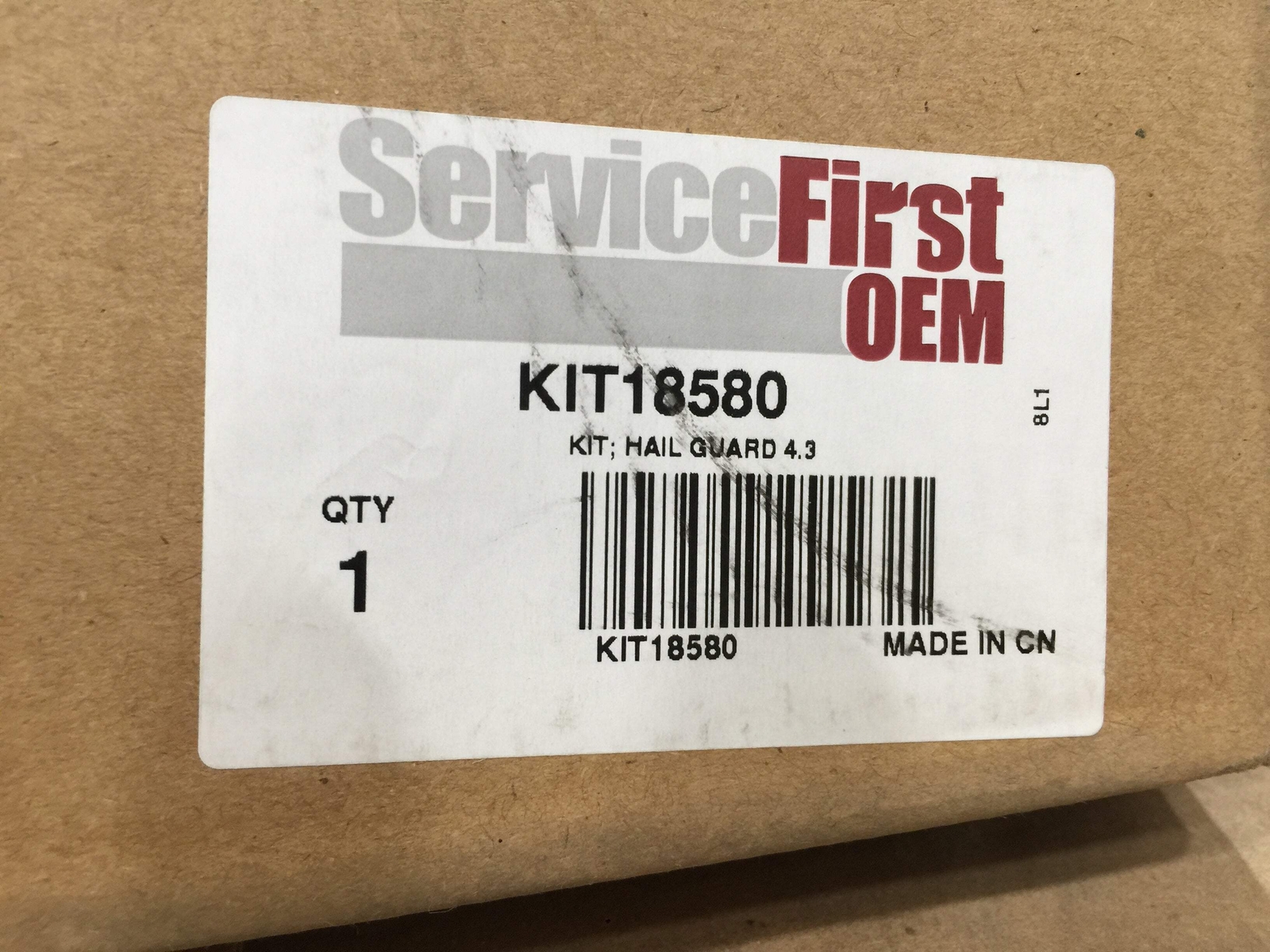 TRANE KIT18580 HAIL GUARD KIT 4.3 FOR AC UNIT 208017