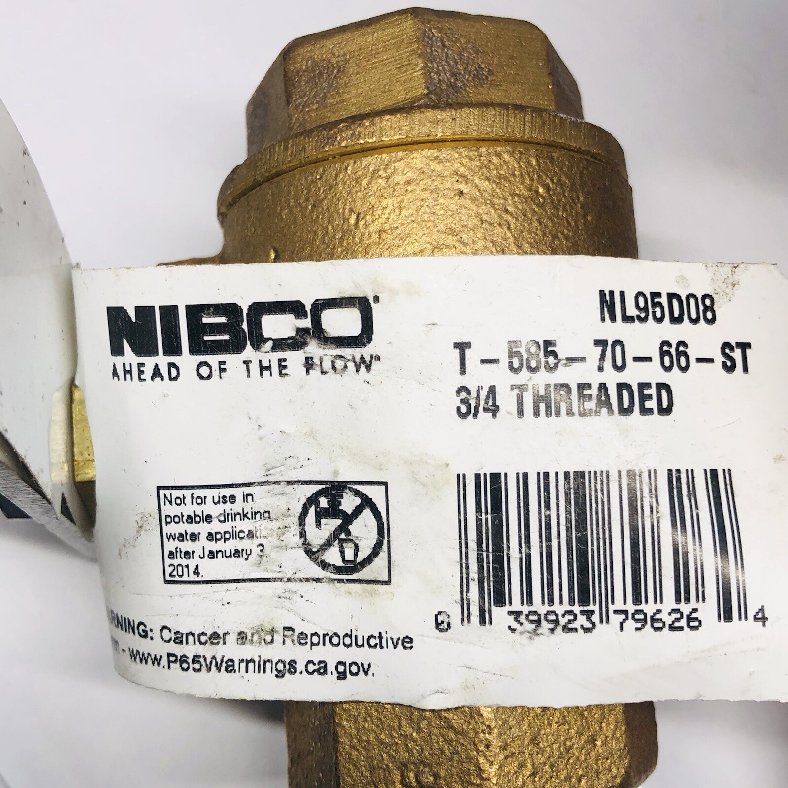 NIBCO BRONZE BALL VALVE 3/4 THREADED T-585-70-66-ST