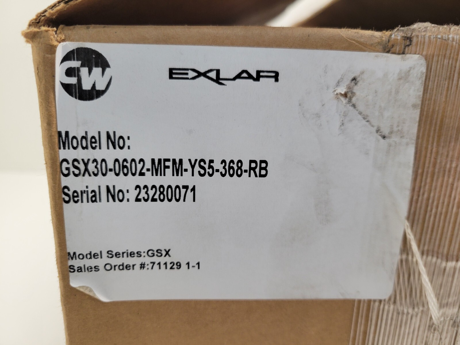 NEW! EXLAR SCREW DRIVEN ELECTRIC LINEAR ACTUATOR GSX30-0602-MFM-YS5-368-RB