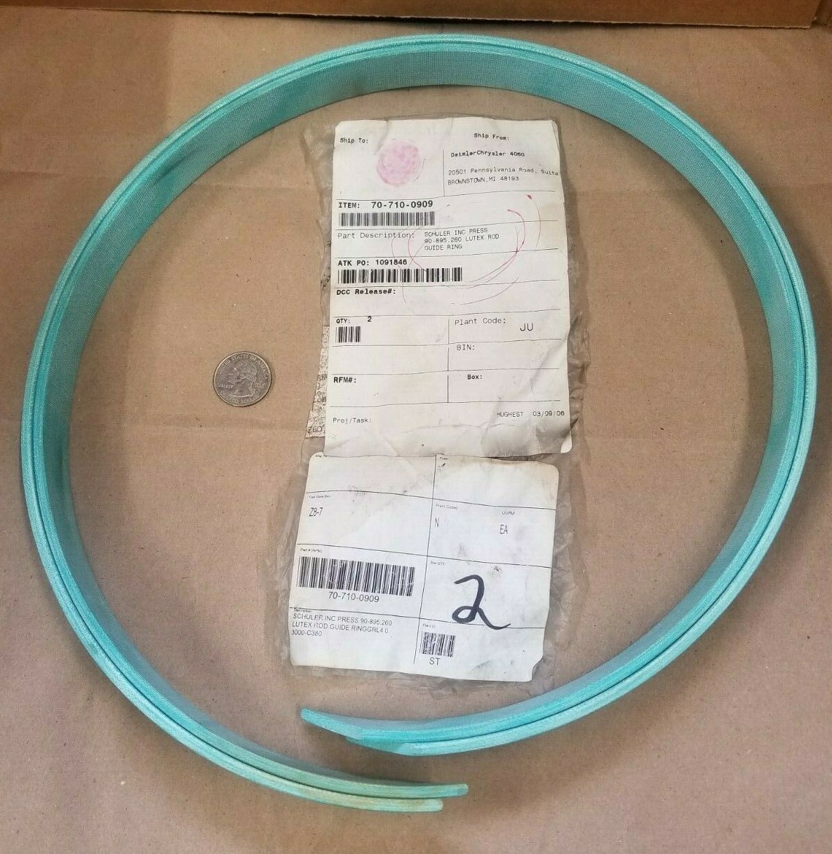 SCHULER INC. 90-895.260 Lutex Rod Guide Ring Lot of 2