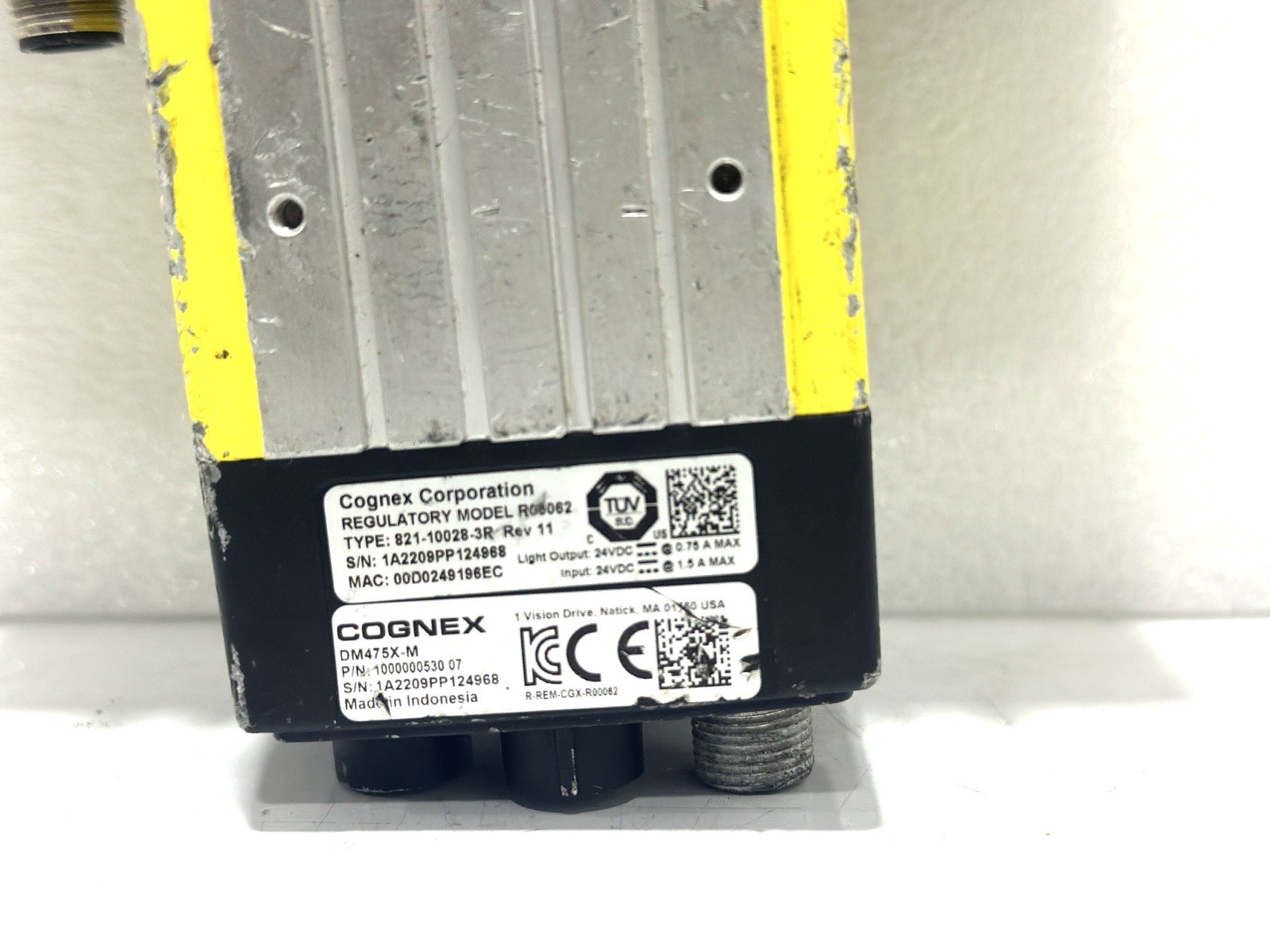 COGNEX DM475X-M BARCODE SCANNER 821-10028-3R WITH 119-10102R