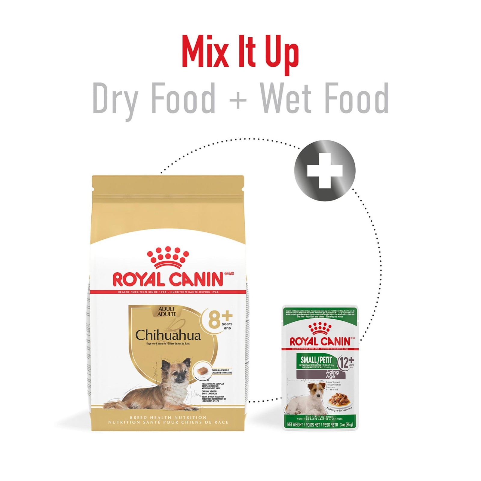 2 PACK Royal Canin Chihuahua Adult 8+ Breed Specific Dry Dog Food, 2.5 lb