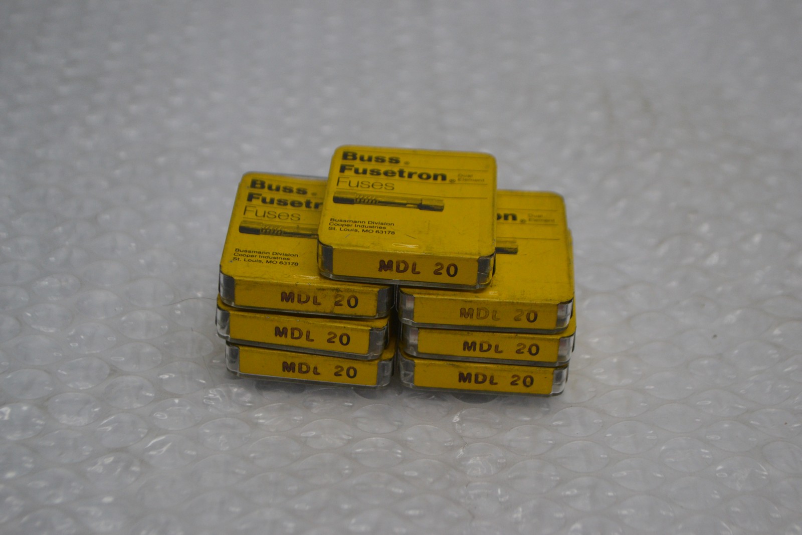 BUSSMANN MDL-20 FUSE LOT OF 7 PKG OF 5 NSMP