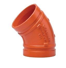 Victaulic Firelock Style 11 8″ Grooved 45° Ductile Iron Elbow