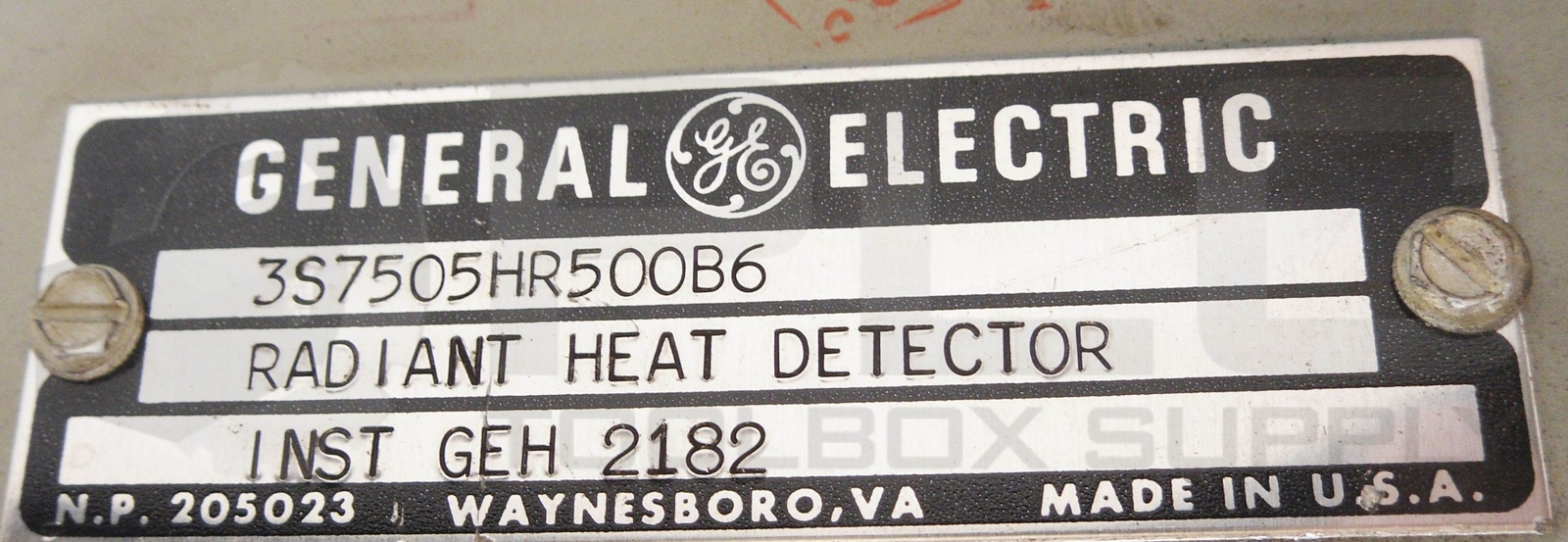 GENERAL ELECTRIC 3S7505HR500B6 RADIANT HEAT DETECTOR