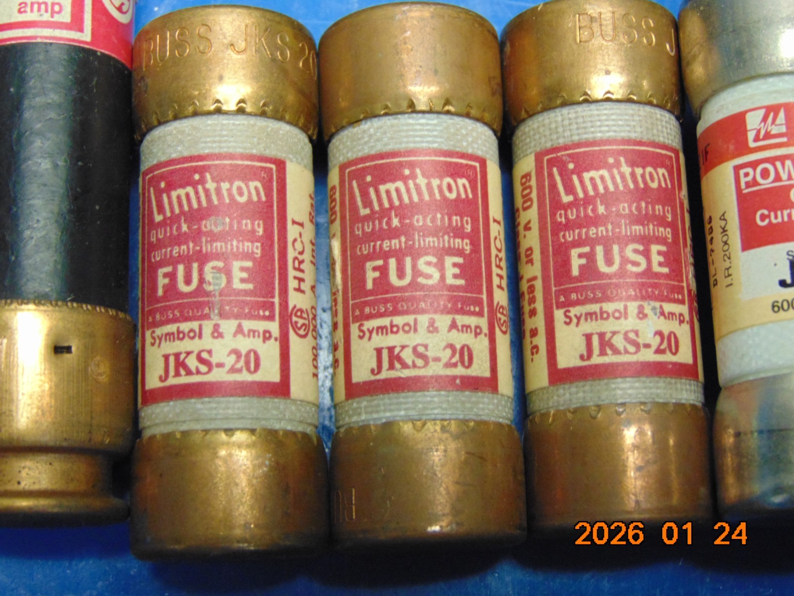 Lot Of 3 Bussmann Buss Limitron JKS-20 Fuse 20A 600V CLASS J 20 AMP