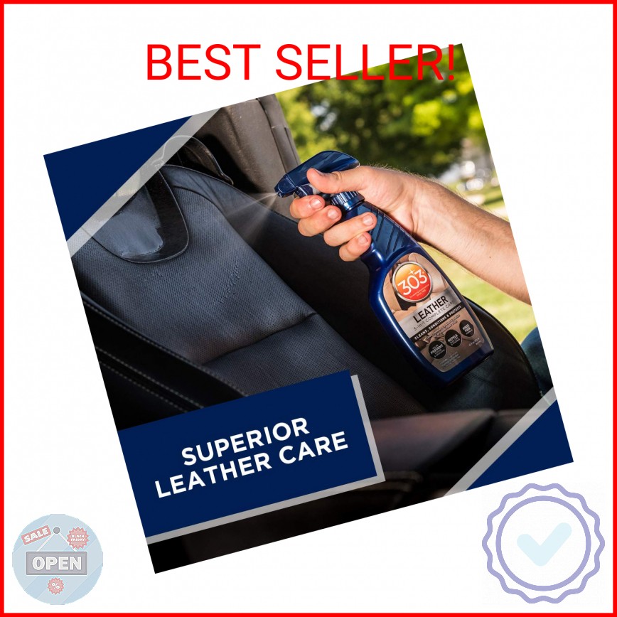 303 Products Leather 3-In-1 Complete Care – Cleans, Conditions, & Protects – Hel