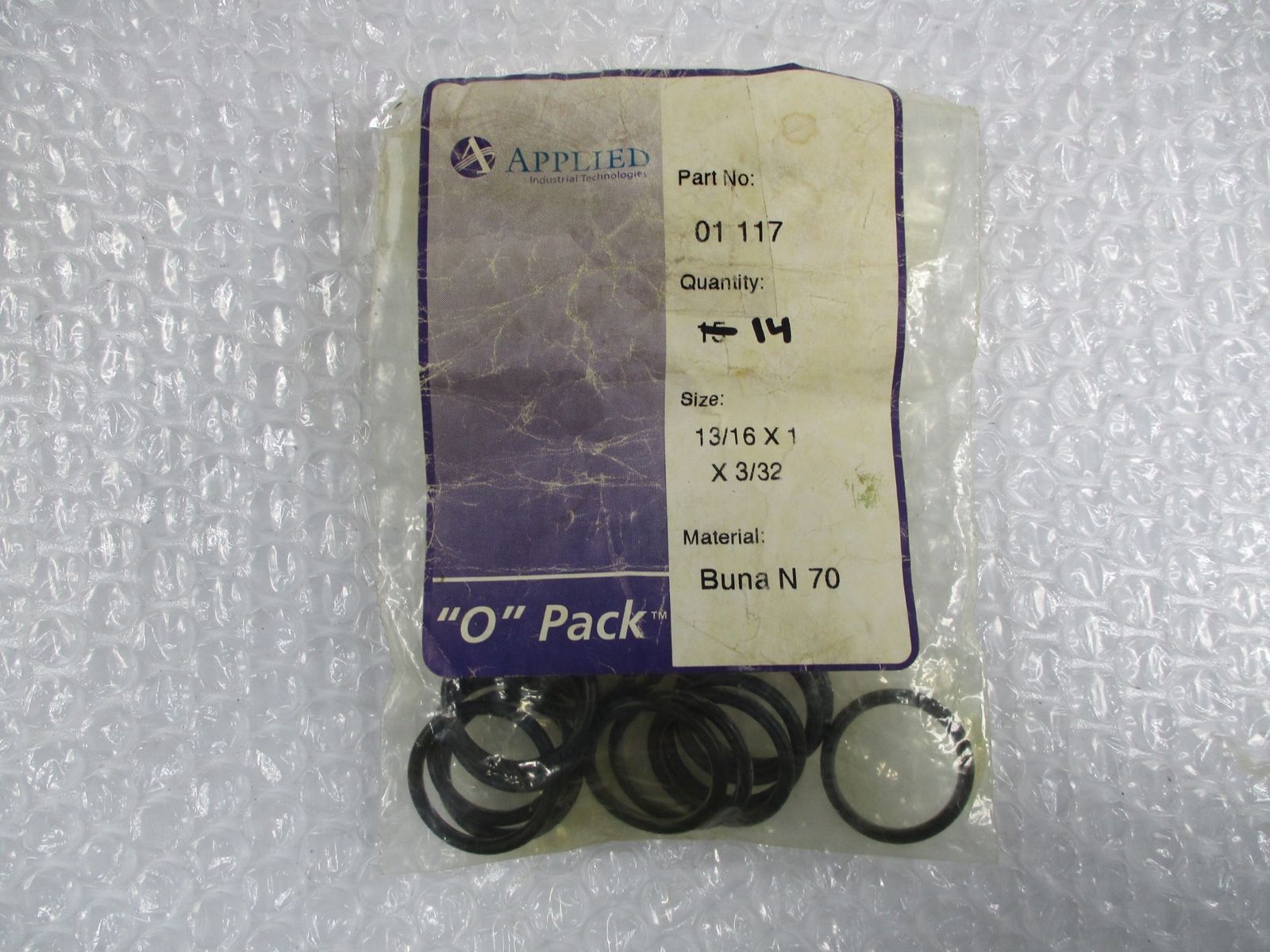 APPLIED INDUSTRIAL TECHNOLOGIES 01 117 O-RING PKG. OF 14 NSMP