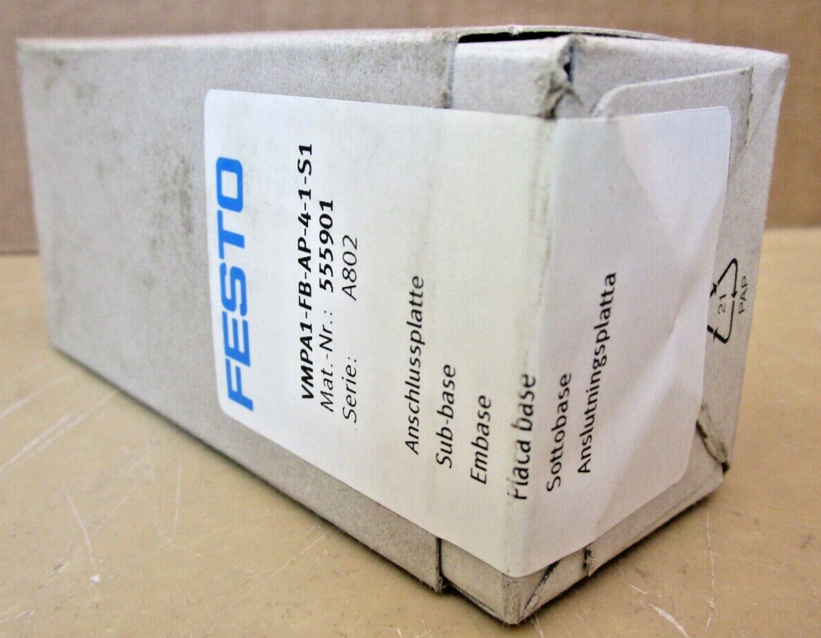 FESTO VMPA1-FB-AP-4-1-S1 555901 A802 Sub-Base Manifold 1167OMF