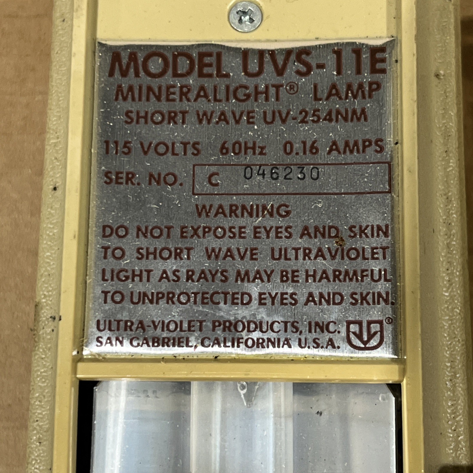 🔥ULTRA-VIOLET PRODUCTS UVS-11E Mineralogy Lamp Short Wave UV Used Free Ship🇺🇸