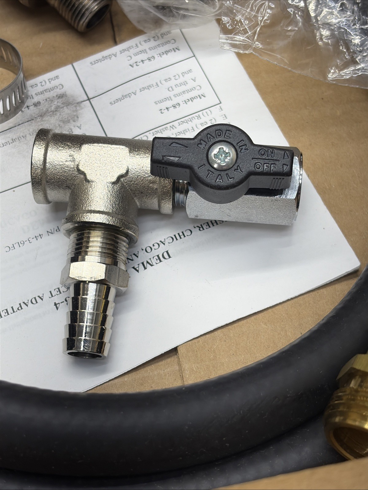 DEMA Engineering 68.4.2 Faucet Adapter Kit For Chemical Dispensing NIB