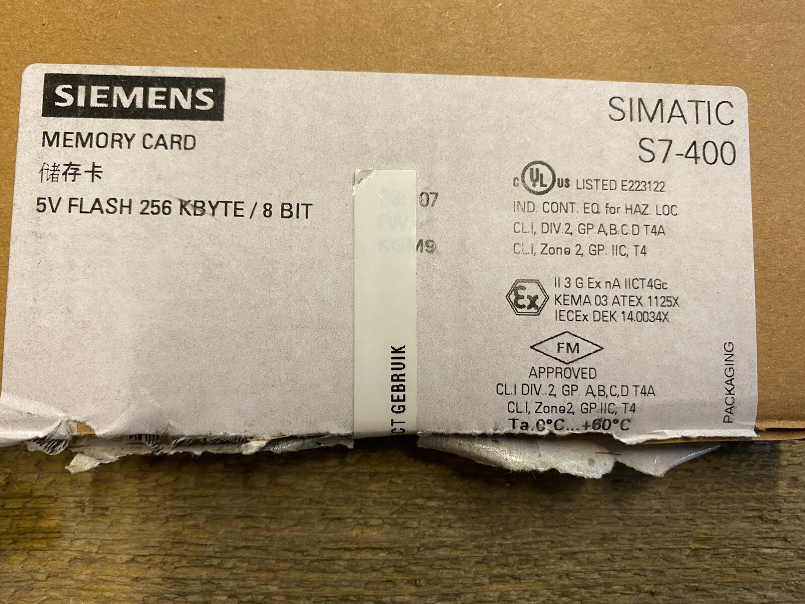 Siemens 6ES7952-0KH00-0AA0 SIMATIC S7-400 Memory Card 256 KB – New