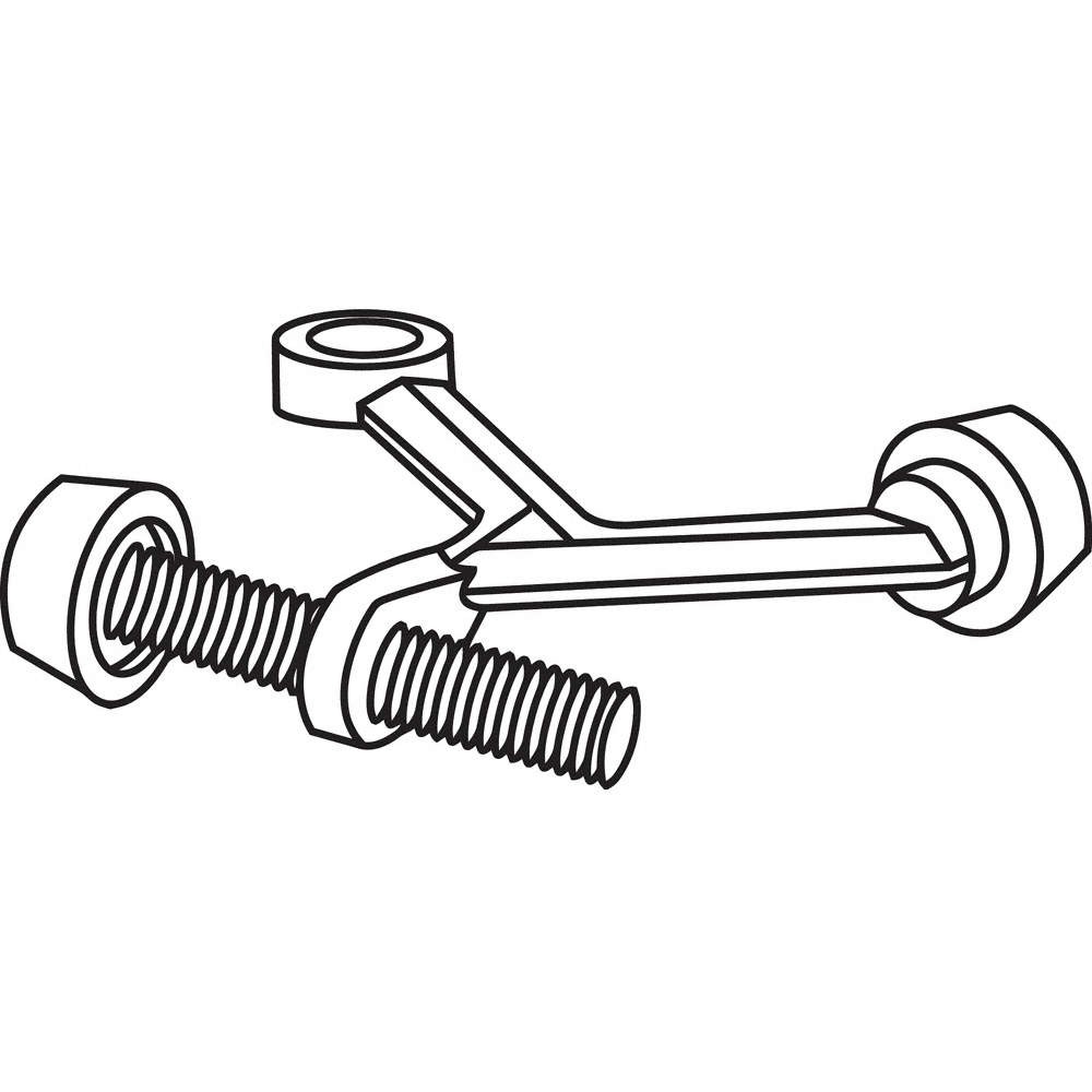 APPROVED VENDOR 19-142SN Door Stop,Door Mount,Satin Nickel 451J84