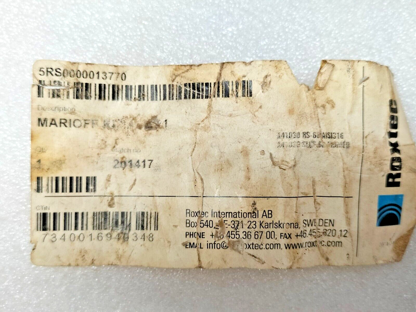 ROXTEC RS 68 AISI316 PENETRATION ROUND SEAL FOR CABLE/PIPE 26-48mm RS00100681023