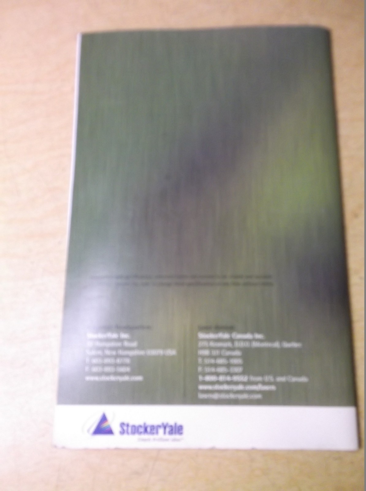 Stocker Yale Lasiris Laser Diode Product Instruction Manual Version 4.1